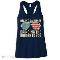 DeSantis Airlines Bringing The Border To You American US Flag Women's Tank Top thumb 0