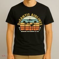 DeSantis Airlines Bringing The Border To You Meme Retro Florida Style T-Shirt thumb 3