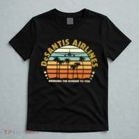 DeSantis Airlines Bringing The Border To You Meme Retro Florida Style T-Shirt thumb 5