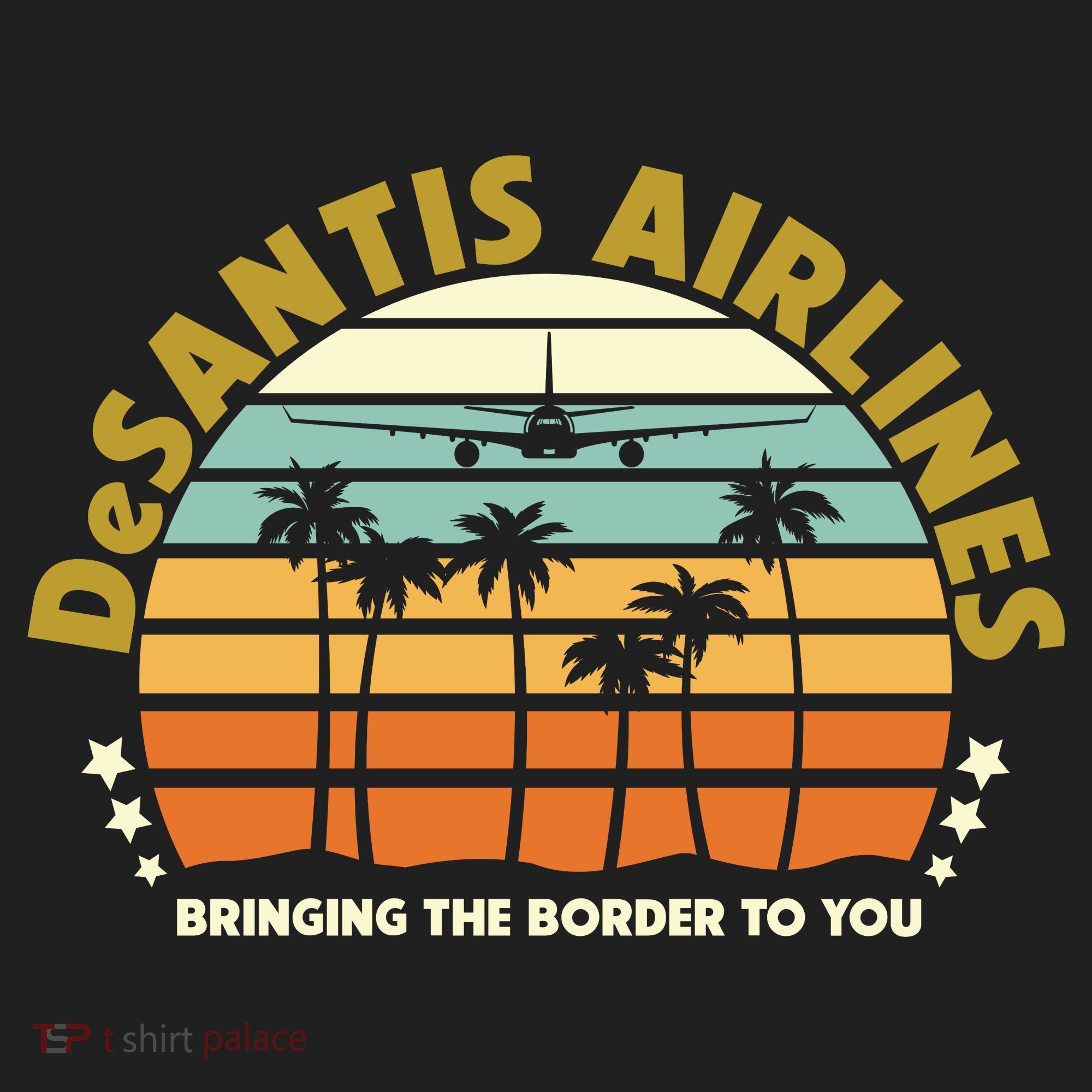DeSantis Airlines Bringing The Border To You Meme Retro Florida Style Beanie