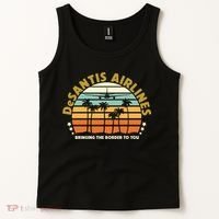 DeSantis Airlines Bringing The Border To You Meme Retro Florida Style Tank Top thumb 2