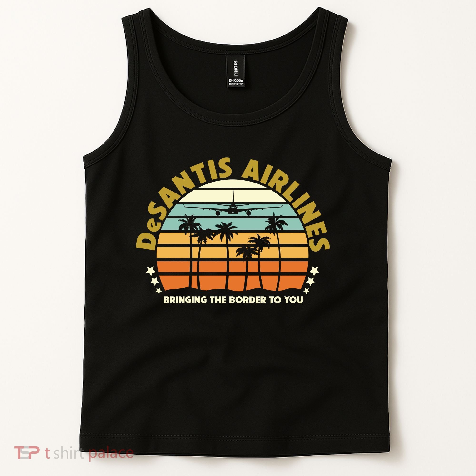 DeSantis Airlines Bringing The Border To You Meme Retro Florida Style Tank Top