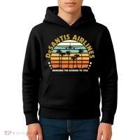 DeSantis Airlines Bringing The Border To You Meme Retro Florida Style Kids Hoodie thumb 4