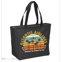 DeSantis Airlines Bringing The Border To You Meme Retro Florida Style Tote Bag thumb 2