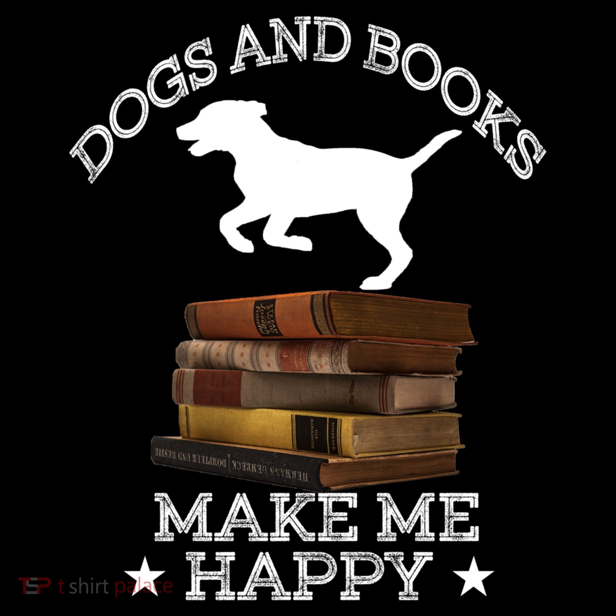 Dogs And Books Make Me Happy Cool Gift Coffee Mug