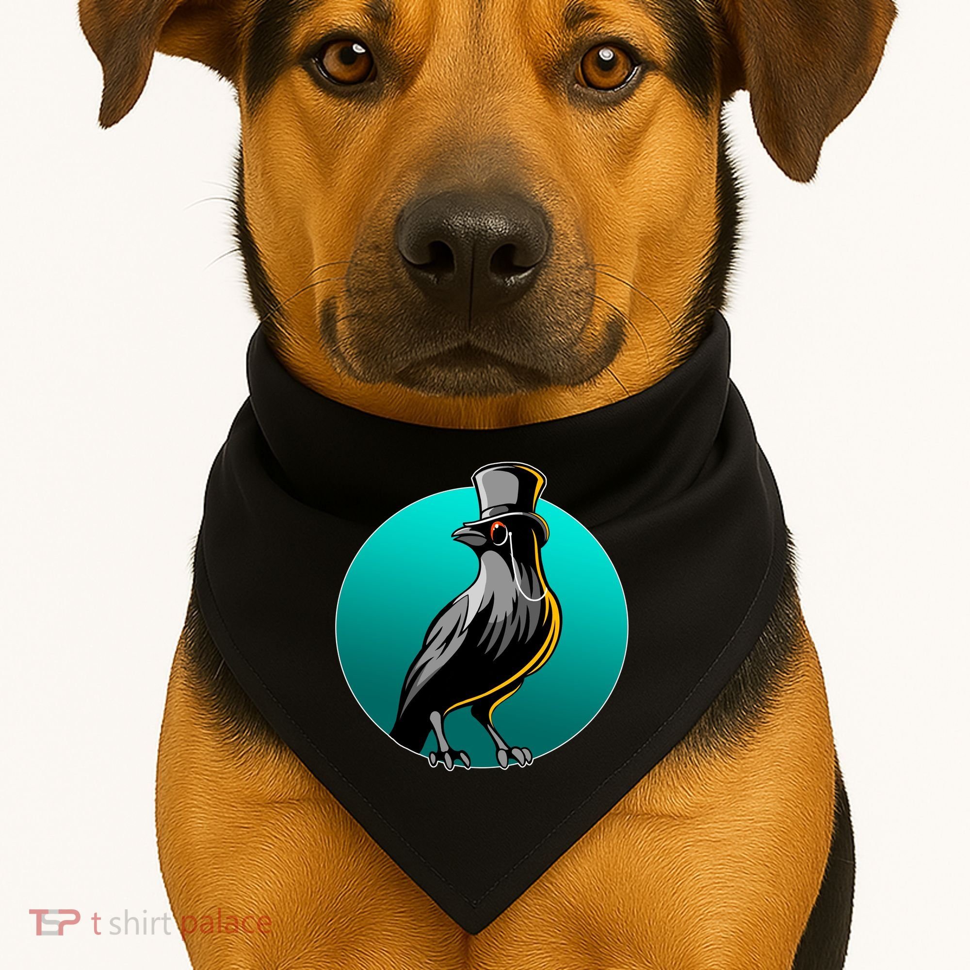 Dabber Raven Top Hat USA-Made Doggie Bandana