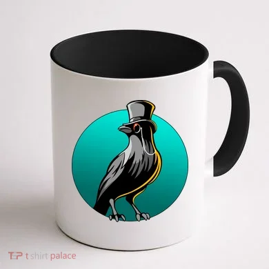 Dabber Raven Top Hat Coffee Mug back