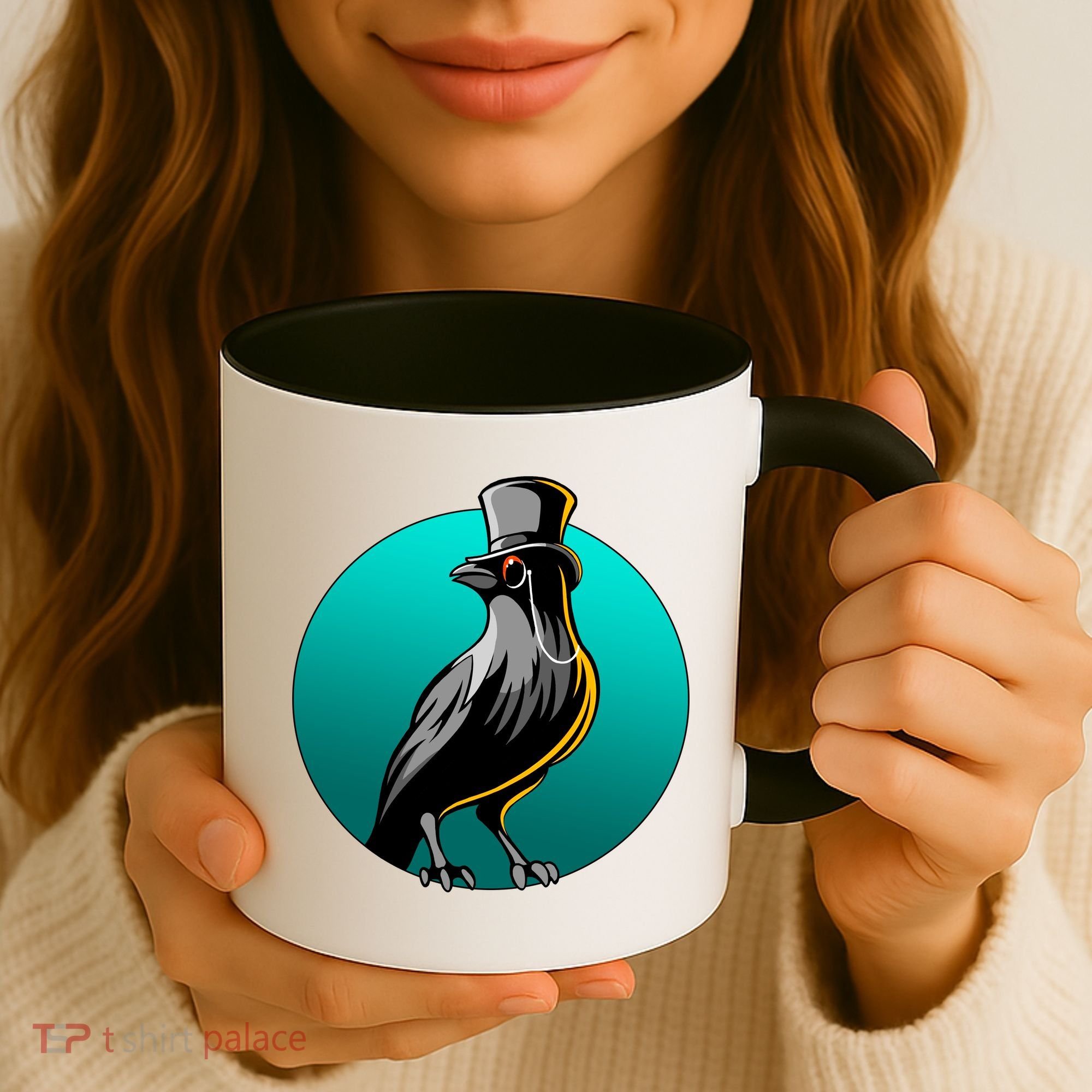 Dabber Raven Top Hat Coffee Mug