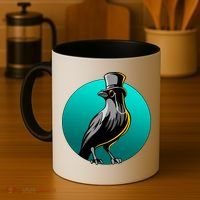 Dabber Raven Top Hat Coffee Mug thumb 4