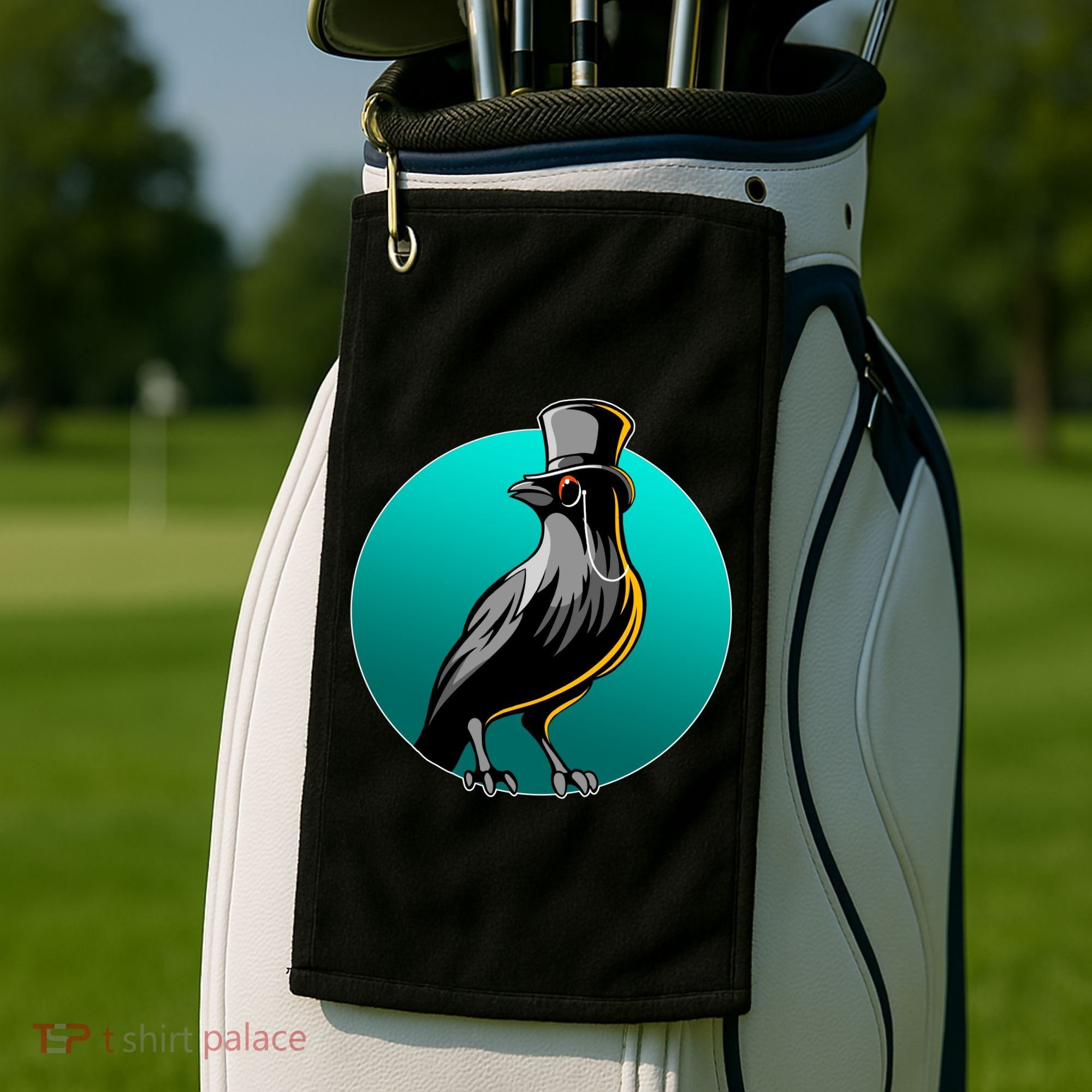 Dabber Raven Top Hat Golf Towel