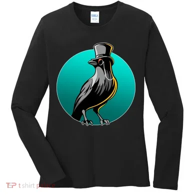 Dabber Raven Top Hat Women's Long Sleeve Shirt