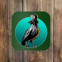 Dabber Raven Top Hat Coaster thumb 0