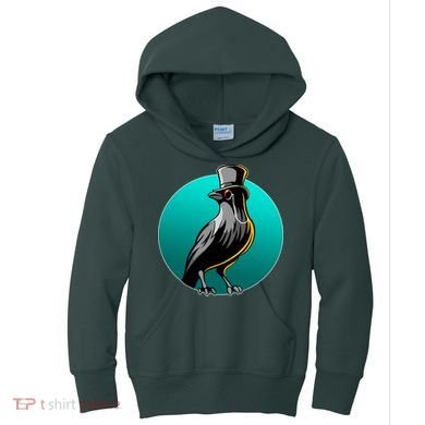 Dabber Raven Top Hat Kids Hoodie