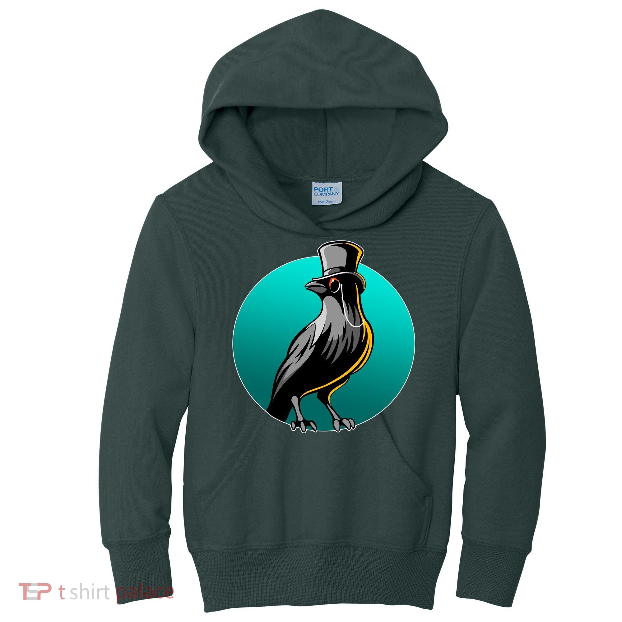 Dabber Raven Top Hat Kids Hoodie