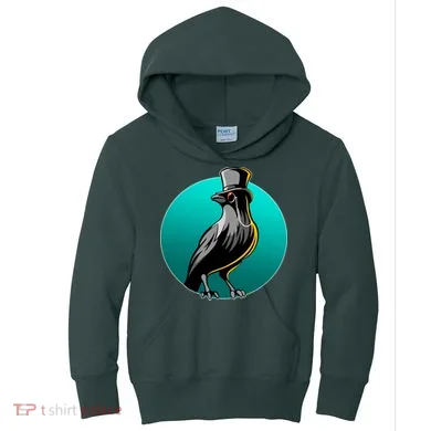 Dabber Raven Top Hat Kids Hoodie