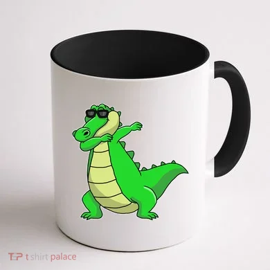 Dabbing Alligator Coffee Mug back