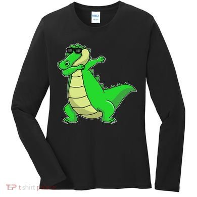Dabbing Alligator Women's Long Sleeve Shirt