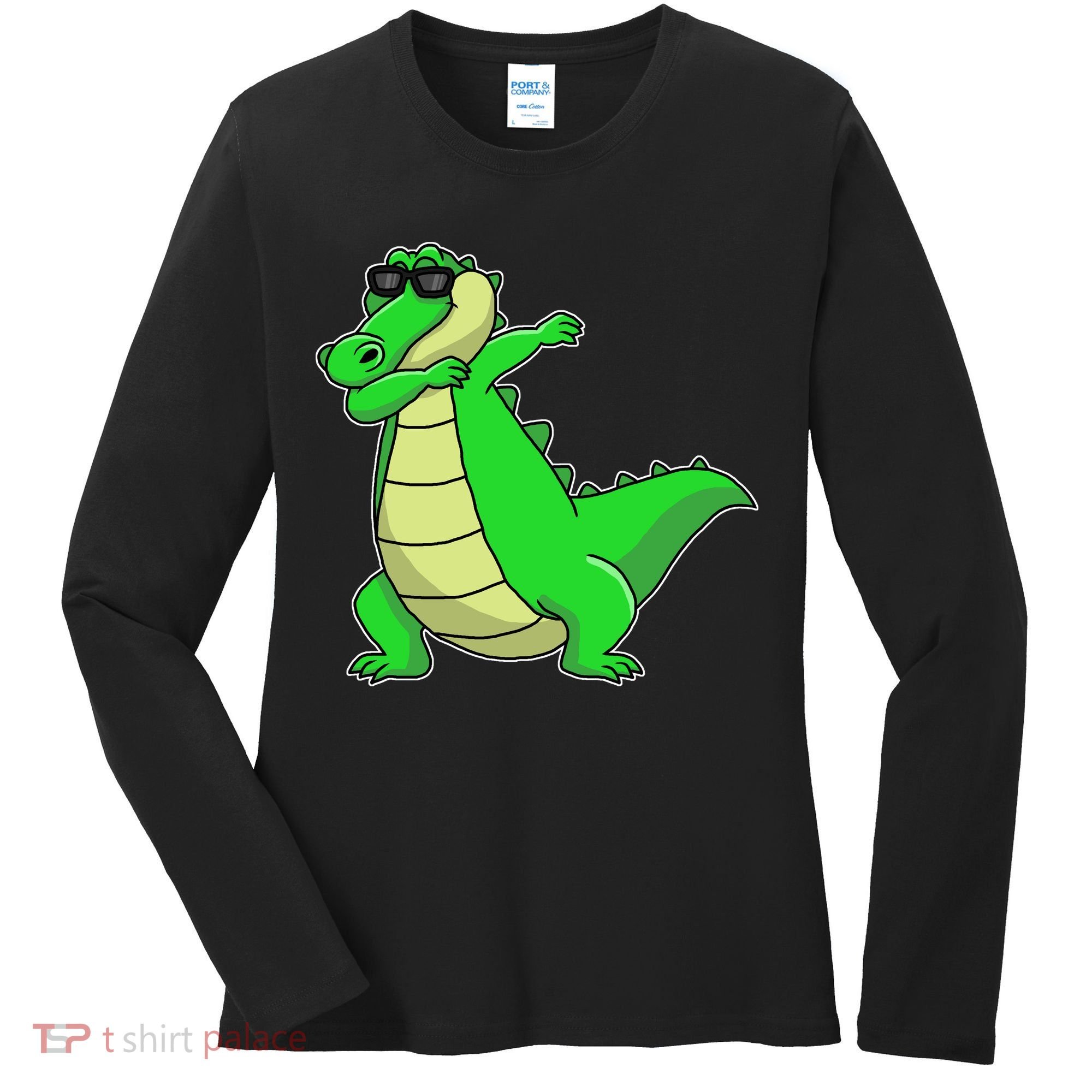 Dabbing Alligator Women's Long Sleeve Shirt