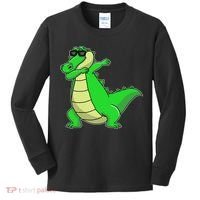 Dabbing Alligator Kids Long Sleeve Shirt thumb 0