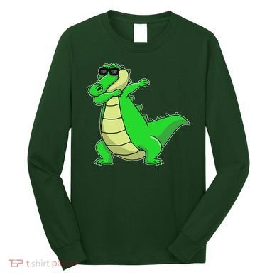 Dabbing Alligator Long Sleeve Shirt