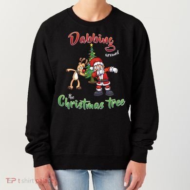 Dabbing Around The Christmas Tree Women's Sweatshirt
