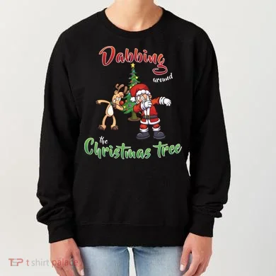 Dabbing Around The Christmas Tree Women's Sweatshirt