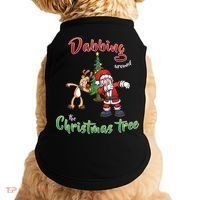 Dabbing Around The Christmas Tree Doggie Tank thumb 0