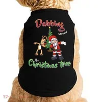 Dabbing Around The Christmas Tree Doggie Tank thumb 0