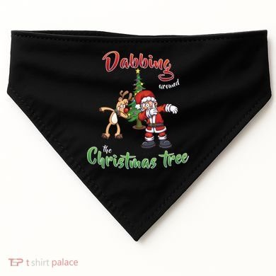 Dabbing Around The Christmas Tree USA-Made Doggie Bandana