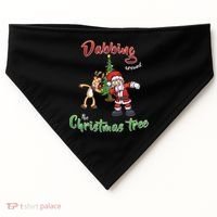 Dabbing Around The Christmas Tree USA-Made Doggie Bandana thumb 0