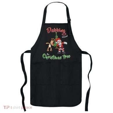 Dabbing Around The Christmas Tree Apron