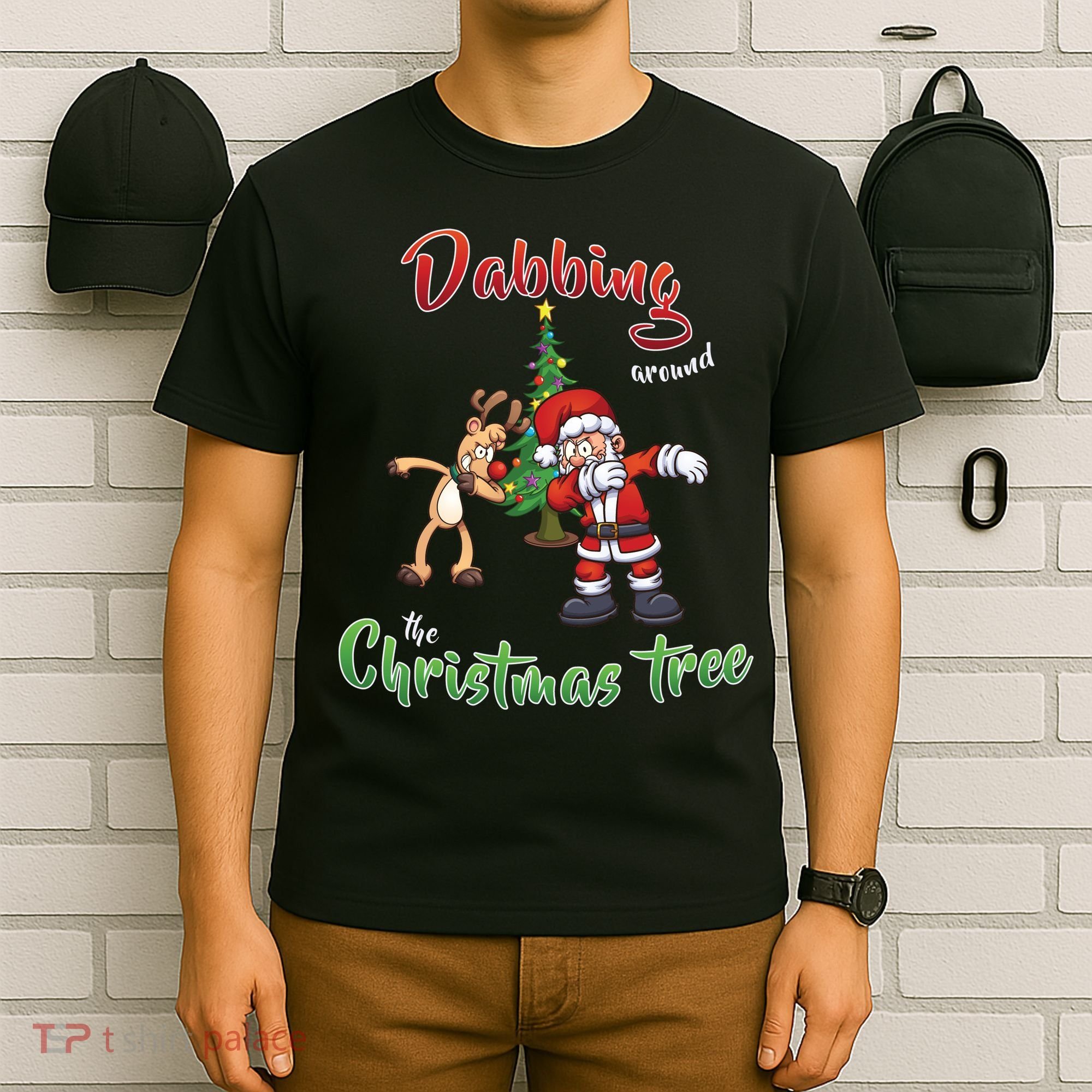 Dabbing Around The Christmas Tree T-Shirt