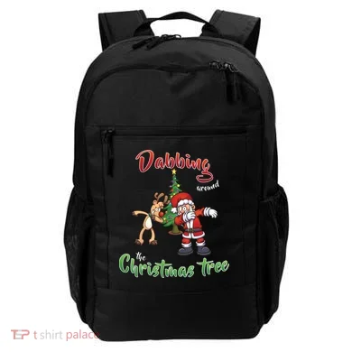 Dabbing Around The Christmas Tree Backpack