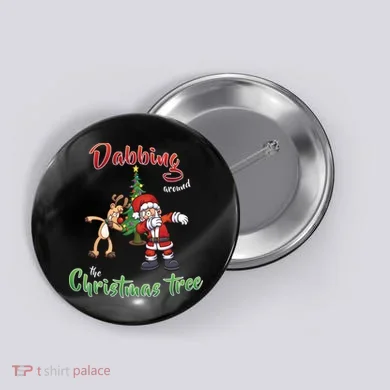 Dabbing Around The Christmas Tree Button