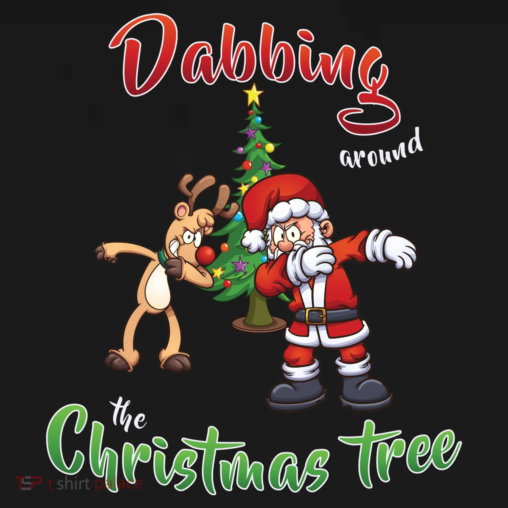 Dabbing Around The Christmas Tree Bucket Hat