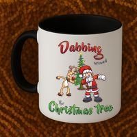 Dabbing Around The Christmas Tree Coffee Mug thumb 2