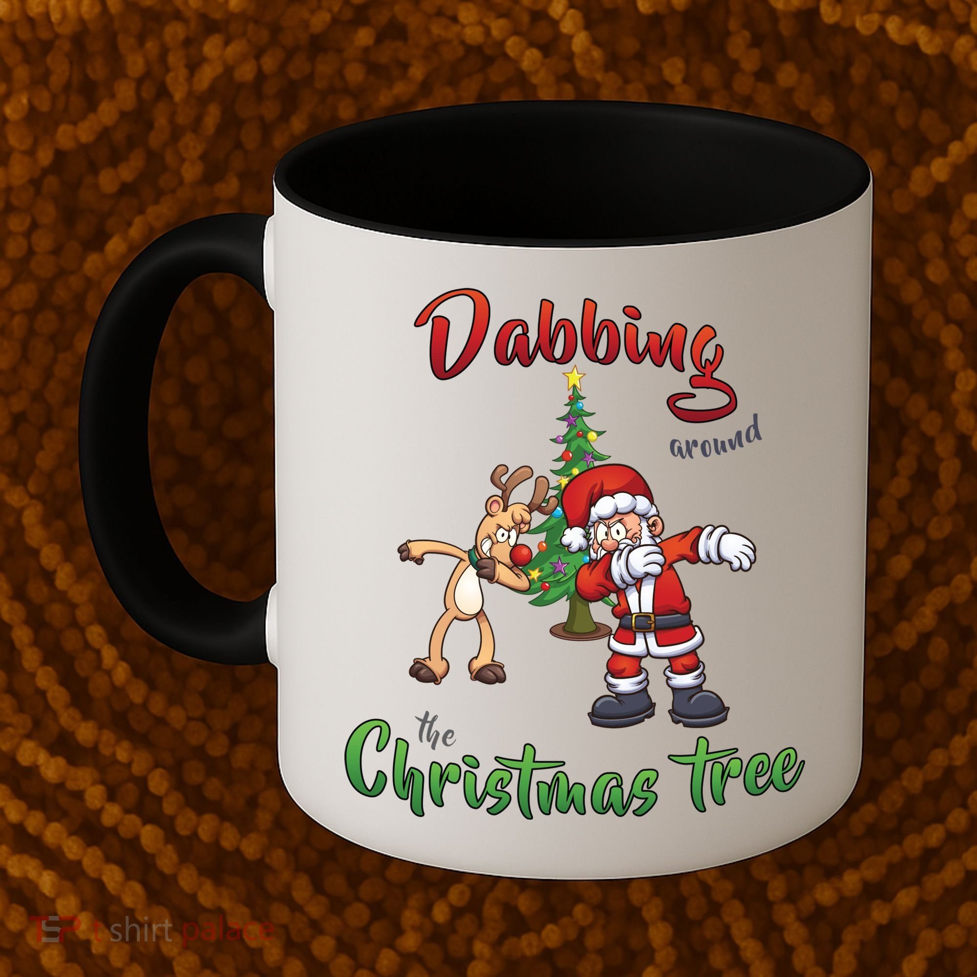 Dabbing Around The Christmas Tree Coffee Mug