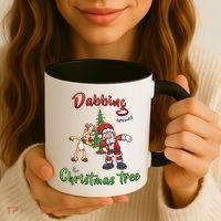 Dabbing Around The Christmas Tree Coffee Mug thumb 3