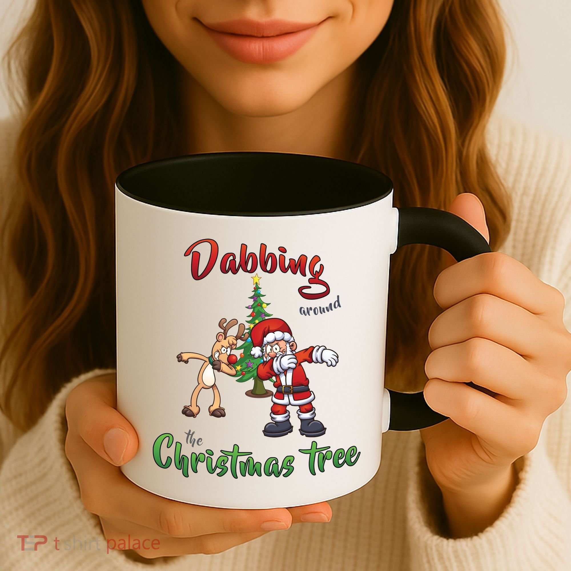 Dabbing Around The Christmas Tree Coffee Mug
