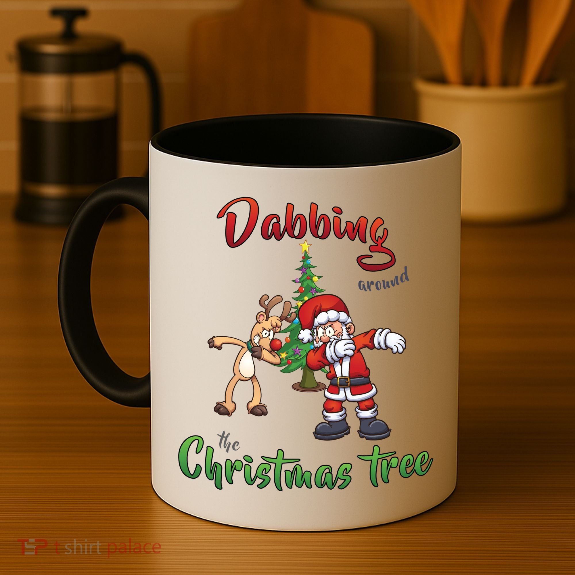 Dabbing Around The Christmas Tree Coffee Mug