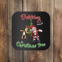 Dabbing Around The Christmas Tree Coaster thumb 0
