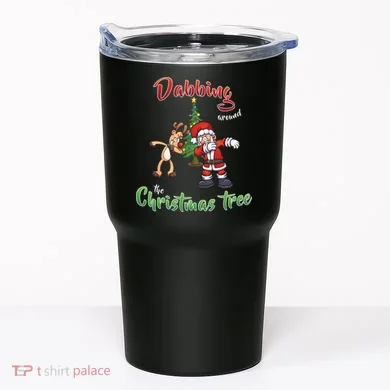Dabbing Around The Christmas Tree Tumbler