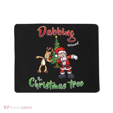 Dabbing Around The Christmas Tree Mousepad