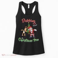 Dabbing Around The Christmas Tree Women's Tank Top thumb 0