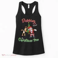 Dabbing Around The Christmas Tree Women's Tank Top thumb 0
