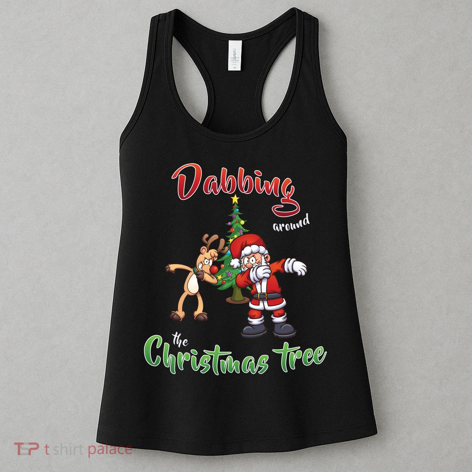 Dabbing Around The Christmas Tree Women's Tank Top