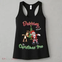 Dabbing Around The Christmas Tree Women's Tank Top thumb 3