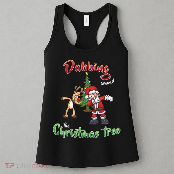 Dabbing Around The Christmas Tree Women's Tank Top