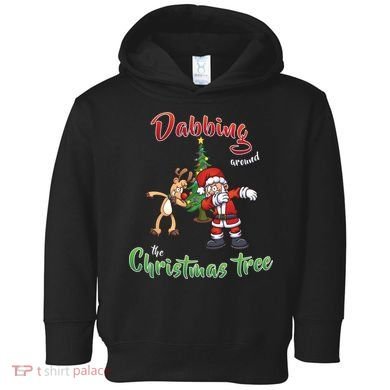 Dabbing Around The Christmas Tree Toddler Hoodie