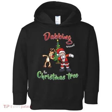 Dabbing Around The Christmas Tree Toddler Hoodie